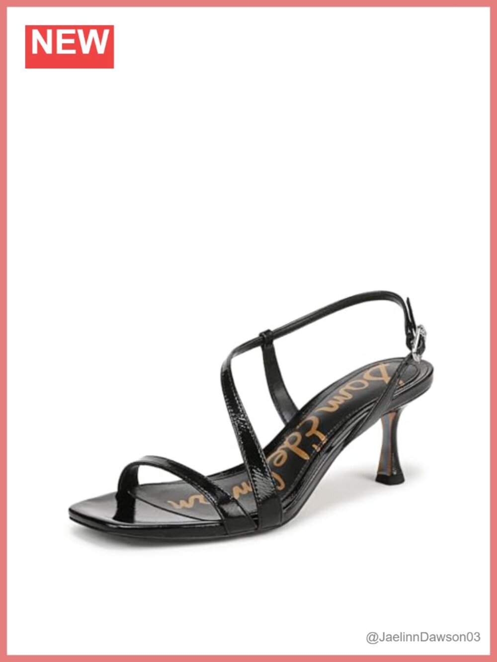 Sam Edelman Prance Heeled Sandals Kitten Heel Leather Slingback Dress Shoes